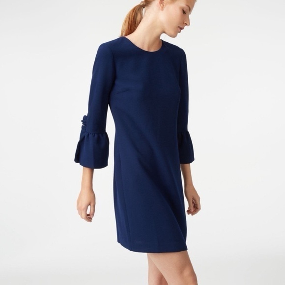 Club Monaco Navy Ruffle Dress